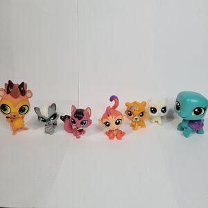 Littlest Pet Shop Lot- Skunk Fox Hedgehog Monkey Cheetah